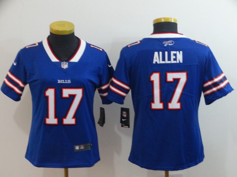 Women Buffalo Bills 17 Allen Blue Nike Vapor Untouchable Limited Playe NFL Jerseys
